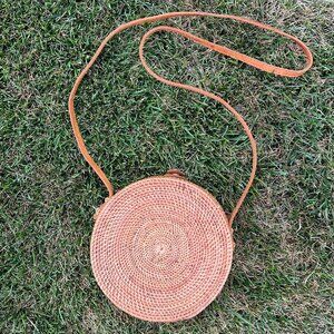 Amerii Rattan Round Purse Bag